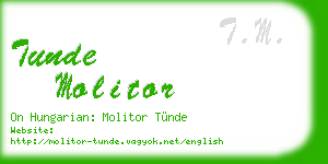tunde molitor business card