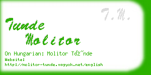 tunde molitor business card